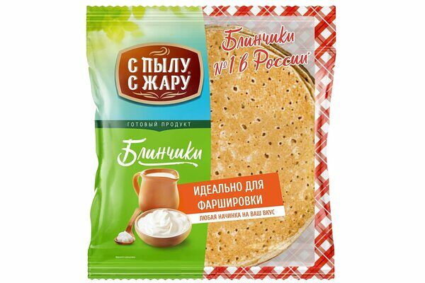 Блинчики С пылу С жару для фаршировки замороженные, продукт замороженный