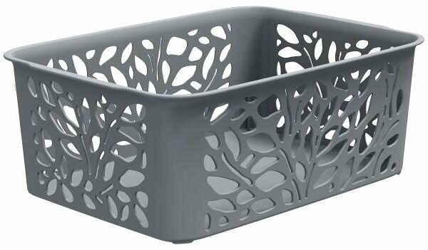 Корзина Полимербыт Leaves серая, 4 л