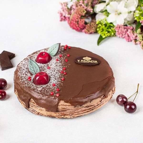 Блинный с вишней и шоколадом торт 900 г
