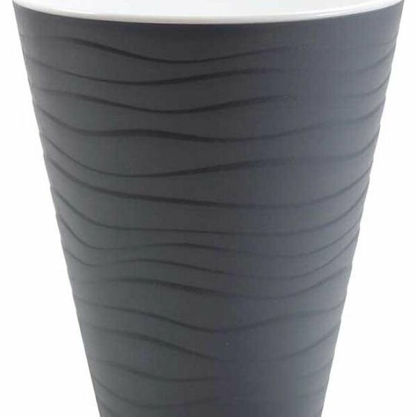 Горшок Валенсия антрацит Ø21,5 см, 23,5 см ТМ Пласт Авеню