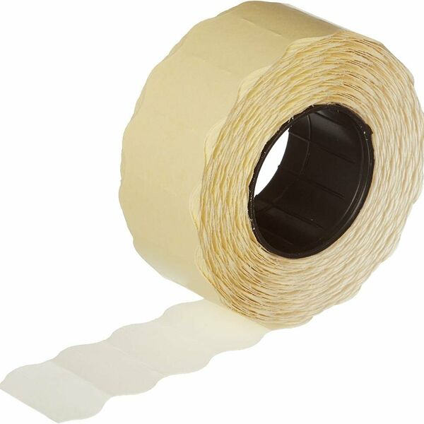 Этикет-лента 22х12 белая волна 1000шт/рул 10рул/уп