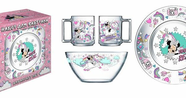 Набор для завтрака Осз Минни и единорог, з предмета