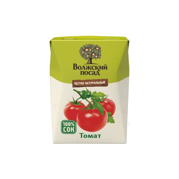 Сок Волжский Посад 0.2л Томатный с мякотью с 3лет т/п