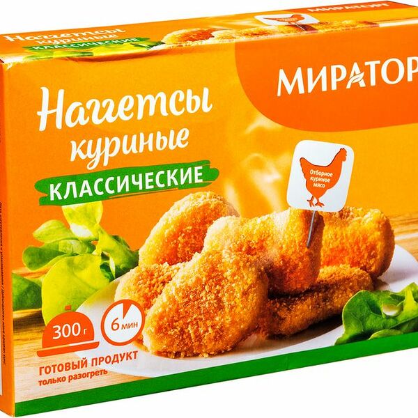Наггетсы Мираторг Классические куриные, 300г