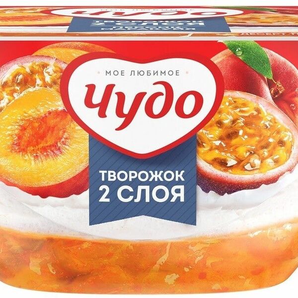 Десерт творожный Чудо творожок персик-маракуйя 4.2%