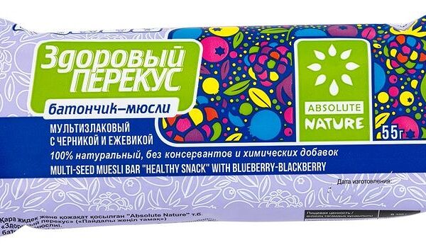 Батончик-мюсли Здоровый Перекус черника, 55г