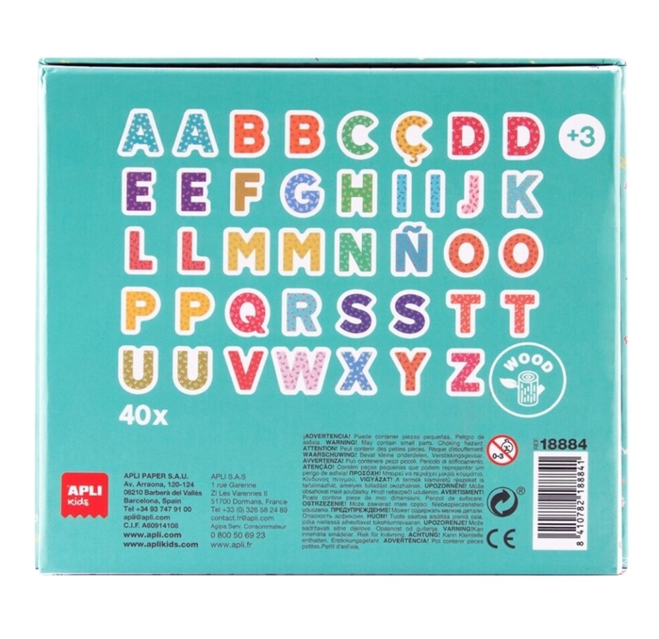 

Игрушка Apli kids деревянные магниты «Буквы» от 3-х лет, Испания