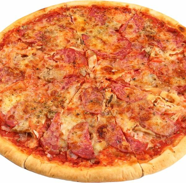 Пицца Неаполитанская с салями и грудинкой, 800г