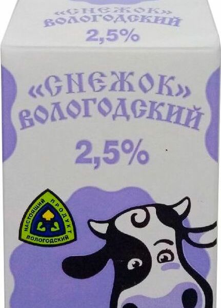Напиток кисломолочный Снежок Северное Молоко Вологодский 2,5%