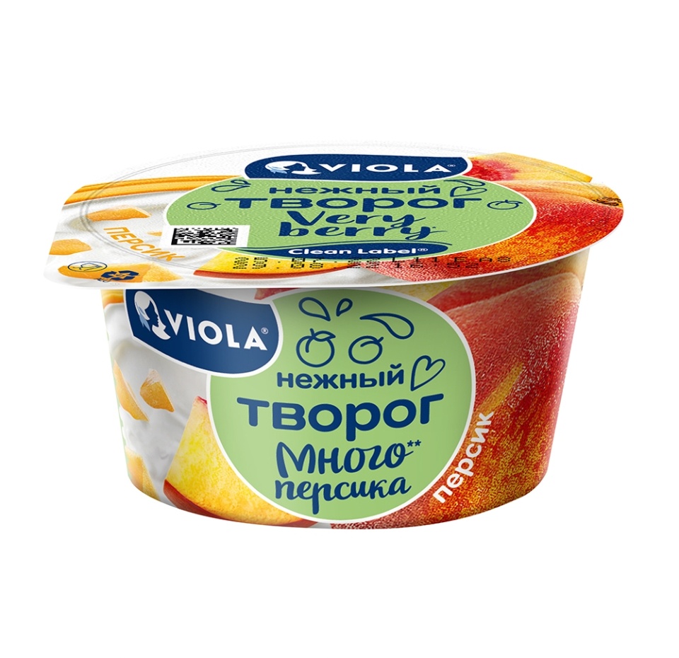 

Творог мягкий Viola Very Berry персик 3.5%, 140 г