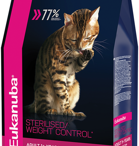 Корм Eukanuba Cat для стерилизованных и с избыточным весом взрослых кошек курица, 400 г