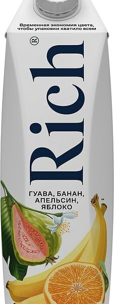 Нектар Rich Апельсин яблоко гуава банан 1л