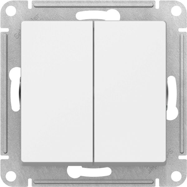 Выключатель Schneider Electric Atlas двухклавишный, 10АХ