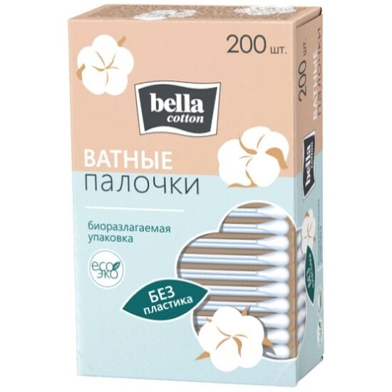 Bella cotton Ватные палочки на бумажной основе 200 шт