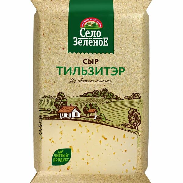 Сыр полутвердый Село Зелёное Тильзитер 50% 200 г