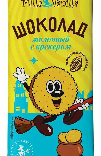 Шоколад Milla Vanilla молочный с кусочками крекера 85г