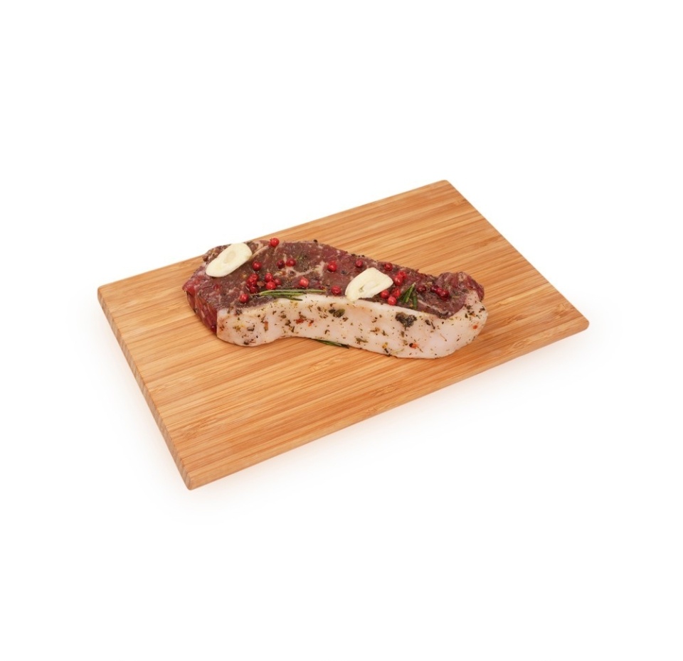 

Стейк Стриплойн из мраморной говядины в маринаде (оливковое масло, итальянские травы, розовый перец), вес