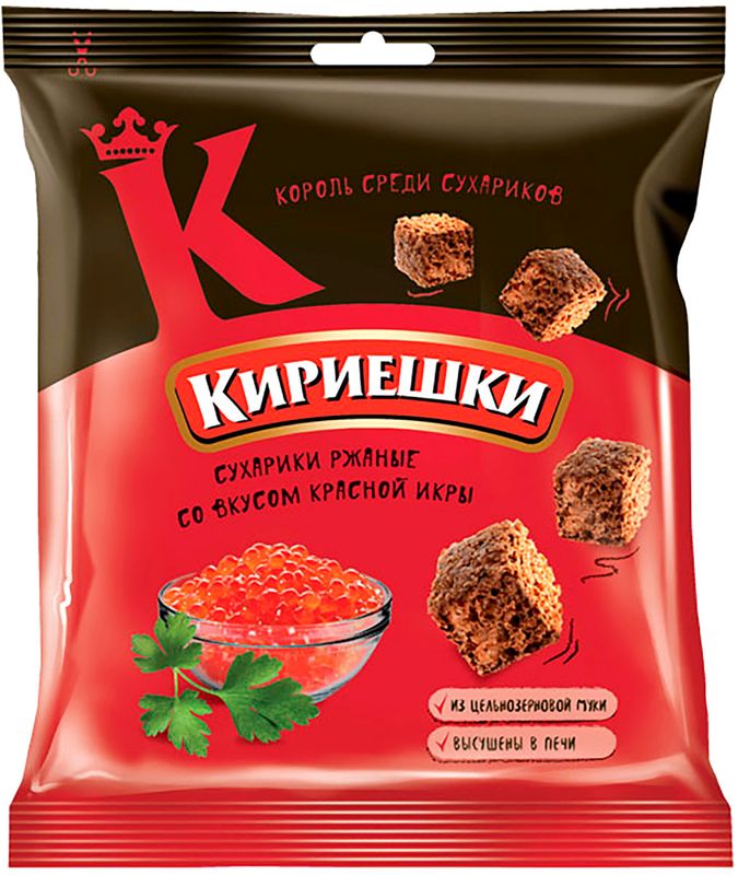 

Сухарики Кириешки ржаные красная икра 40 г