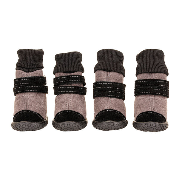 Ботинки высокие на липучках для собак XS черный (унисекс)