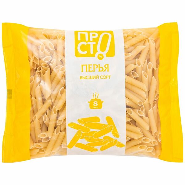 Макароны перья трубчатые группа В высший сорт Пр!ст, 400г