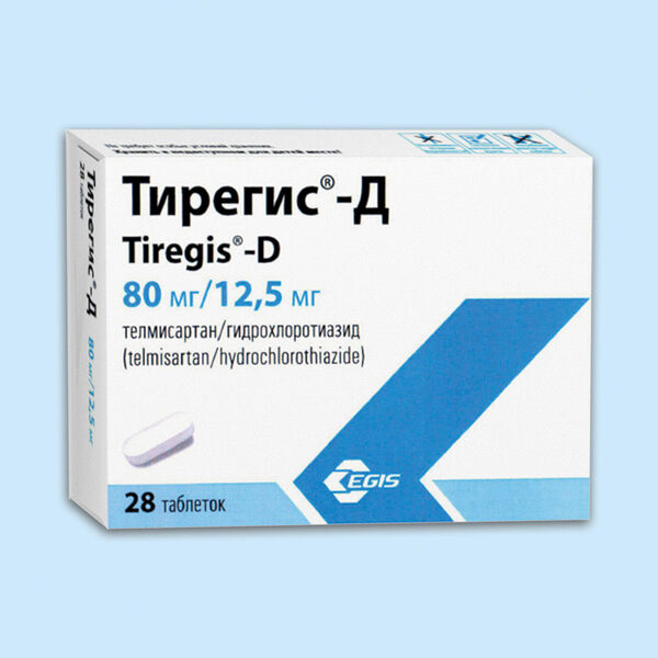 Тирегис Д DHT 80мг / 12,5 мг N28