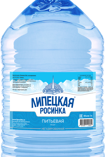 Вода питьевая Росинка Липецкая-лайт негазированная 5 л