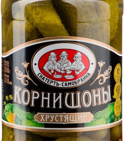 Корнишоны Скатерть-Самобранка маринованные 350г