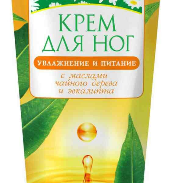 Крем для ног увлажнение и питание Ромашкин луг с маслами чайного дерева и эвкалипта