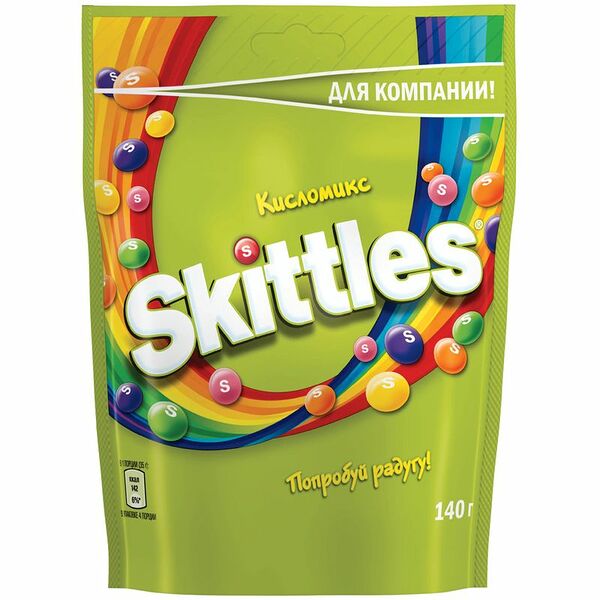 Жевательные конфеты Skittles Кисломикс 140г