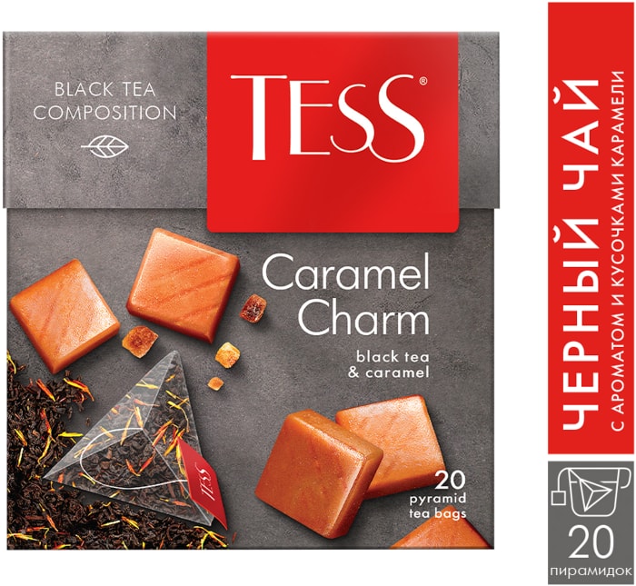 

Чай черный Tess Caramel charm в пирамидках 20 шт. 36 г