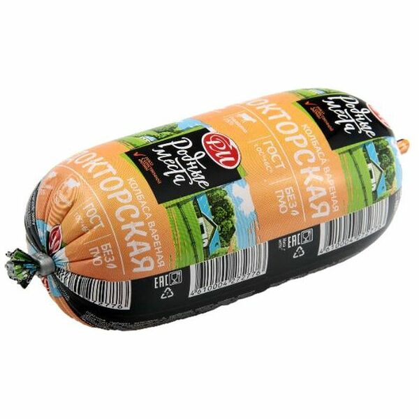 Колбаса вареная Докторская ТМ Родные места