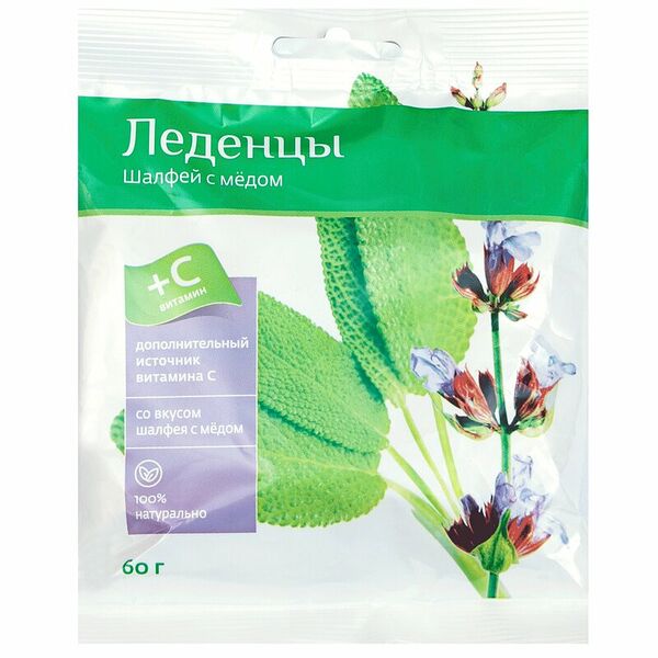 PL Доктор Столетов леденцы со вкусом мёда и шалфея