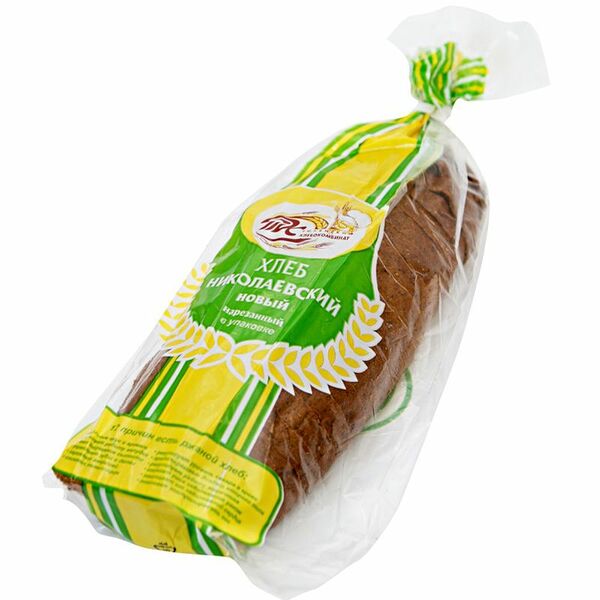 Хлеб ржано-пшеничный Тюменский Хлебокомбинат Николаевский Новый в нарезке