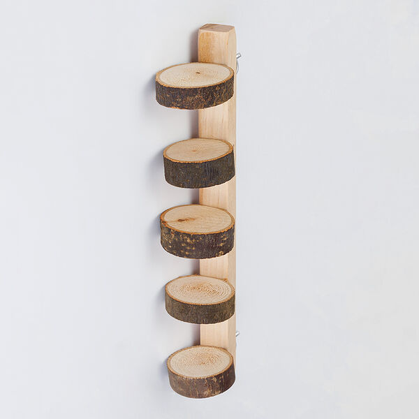 Лесенка из спилов для птиц и грызунов 5 ступенек, 30 см