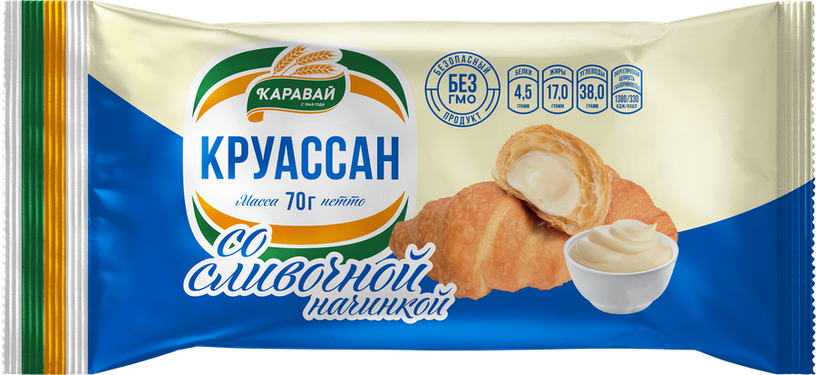 

Круассан Каравай со сливочной начинкой 70 г