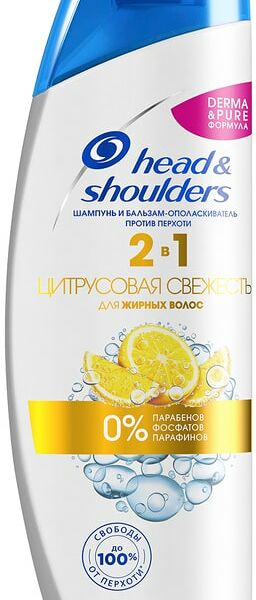 Шампунь и бальзам-ополаскиватель для волос Head&Shoulders 2в1 Цитрусовая Свежесть 400мл