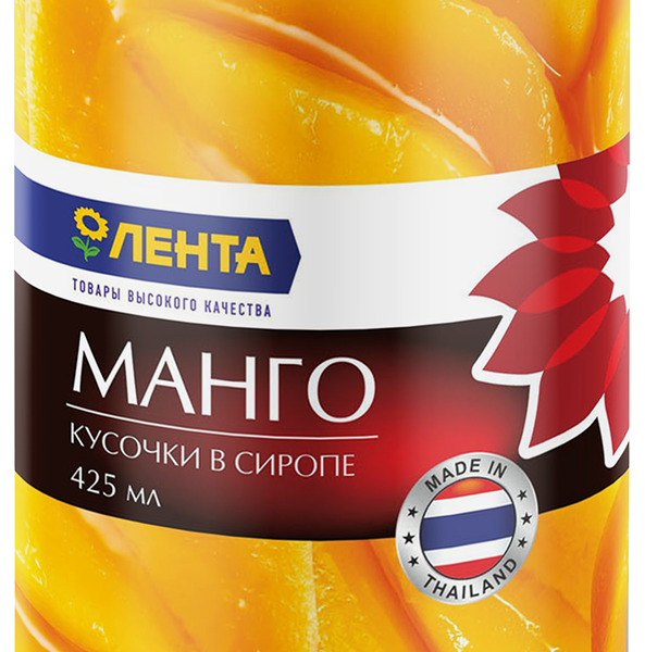 Манго ЛЕНТА кусочки в сиропе