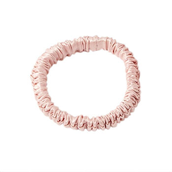 Резинка Ayris Silk узкая из натурального шёлка цвет розовая пудра, Китай