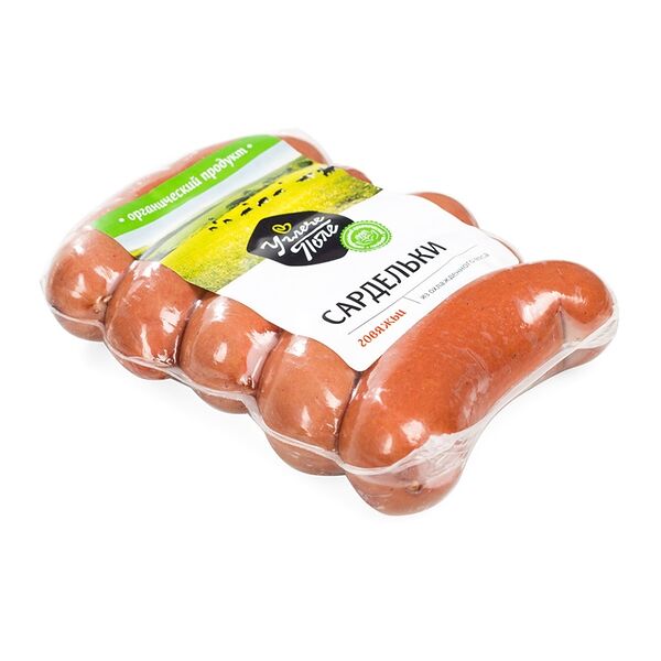 Сардельки говяжьи из органической говядины Углече Поле 500г