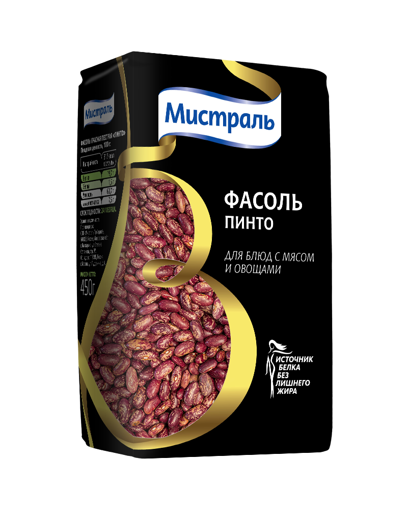 

Фасоль Мистраль Пинто красная пестрая 450 г