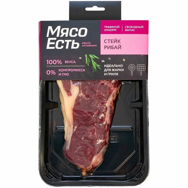 Стейк говяжий Мясо есть! Рибай без кости категория А охлаждённый