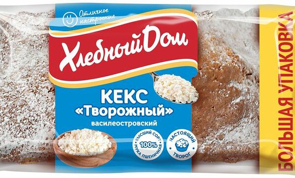 Кекс Хлебный Дом Василеостровский творожный 400г