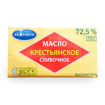 Масло сливочное Экомилк Крестьянское 72,5%