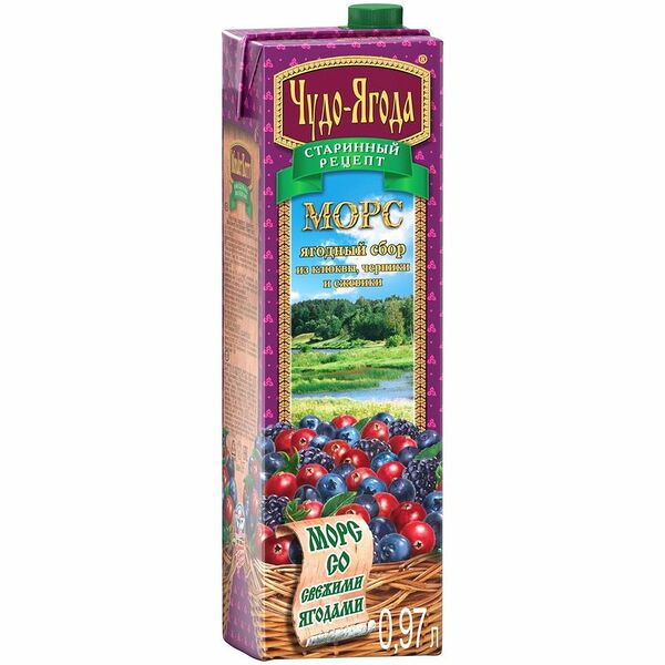 Морс Чудо-Ягода Ягодный сбор, 970мл