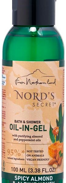 Гель для душа Nords Secret смягчающий Пряный миндаль и альпийский мед 100мл