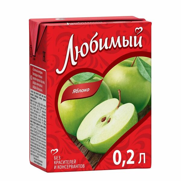 Нектар Любимый Яблоко осветленный