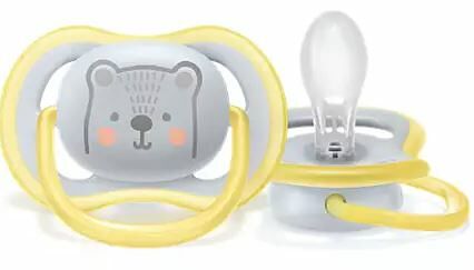 Пустышка силиконовая Ultra Air декор Мишка 6-18 мес уп 1шт универсальная