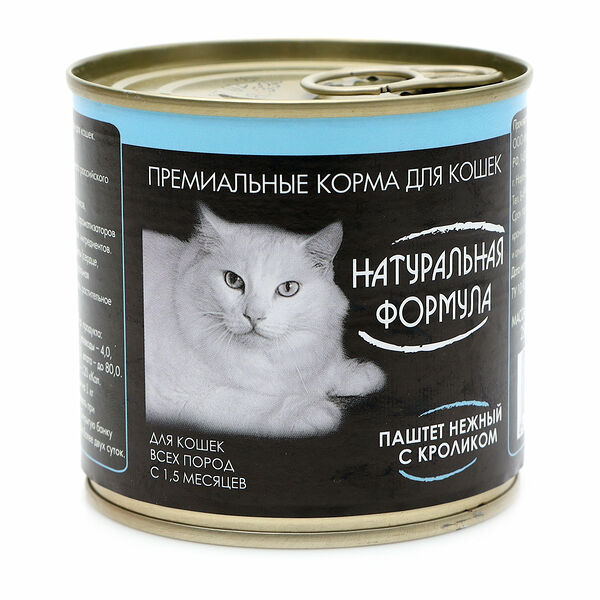 Премиальный корм для кошек нежный паштет с кроликом ТМ Натуральная Формула