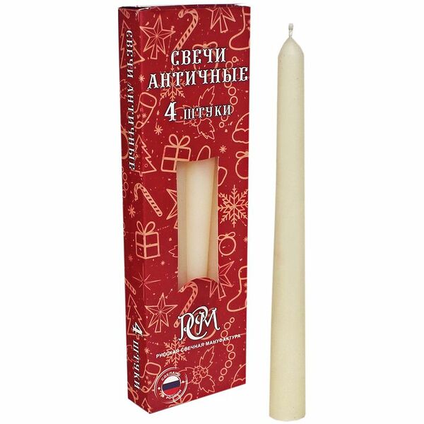 Свечи Русская Свечная Мануфактура античные, 4шт