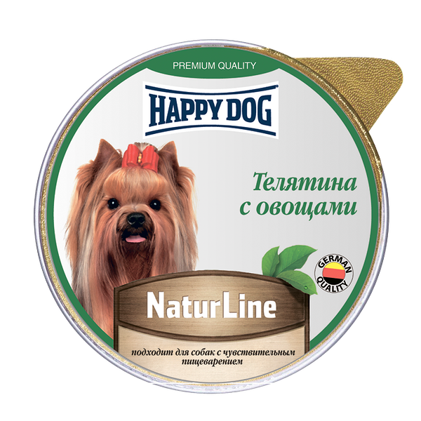 Корм для собак с чувствительным пищеварением Happy Dog Телятина с овощами
